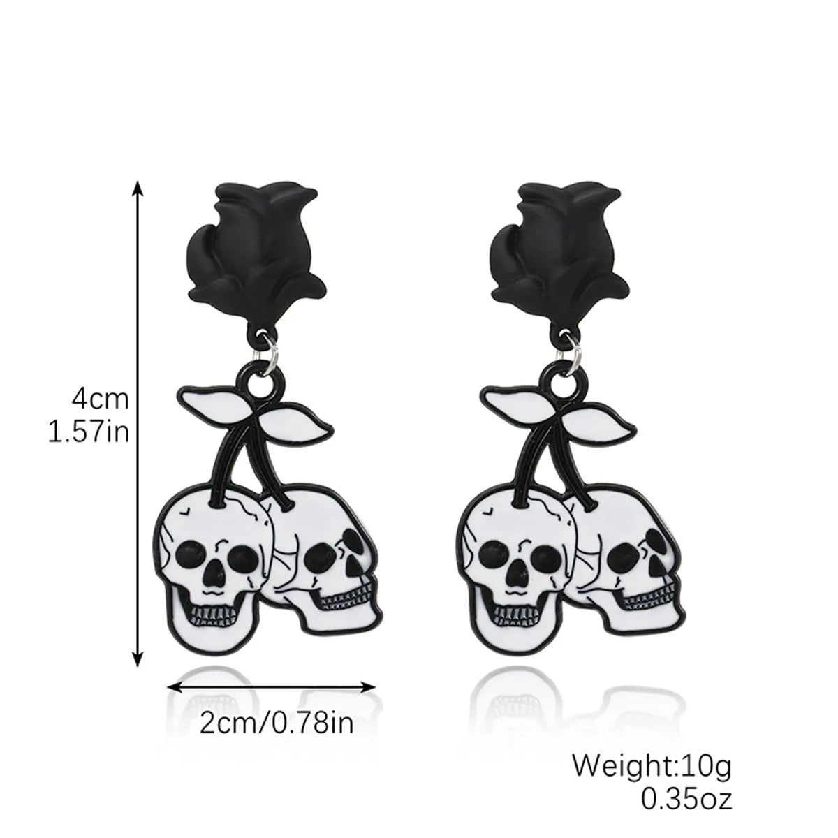 1 Pair Hip-Hop Funny Pumpkin Spider Skull Plating Zinc Alloy Drop Earrings