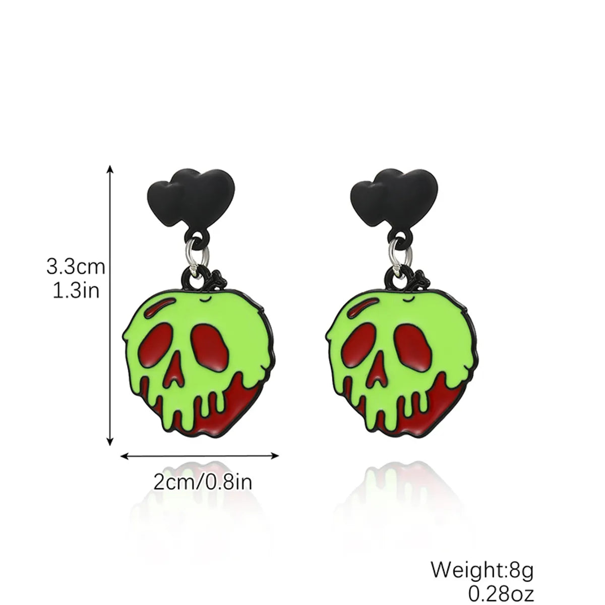 1 Pair Hip-Hop Funny Pumpkin Spider Skull Plating Zinc Alloy Drop Earrings