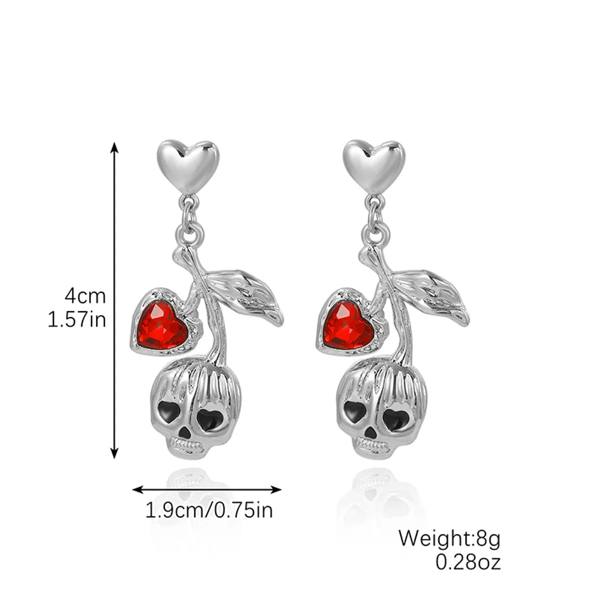 1 Pair Hip-Hop Funny Pumpkin Spider Skull Plating Zinc Alloy Drop Earrings