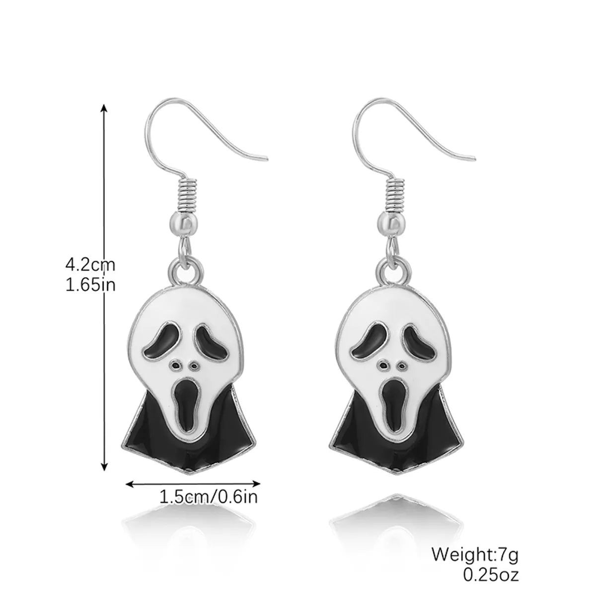 1 Pair Hip-Hop Funny Pumpkin Spider Skull Plating Zinc Alloy Drop Earrings