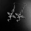 1 Pair Hip-Hop Heart Shape Butterfly Skull Alloy Drop Earrings