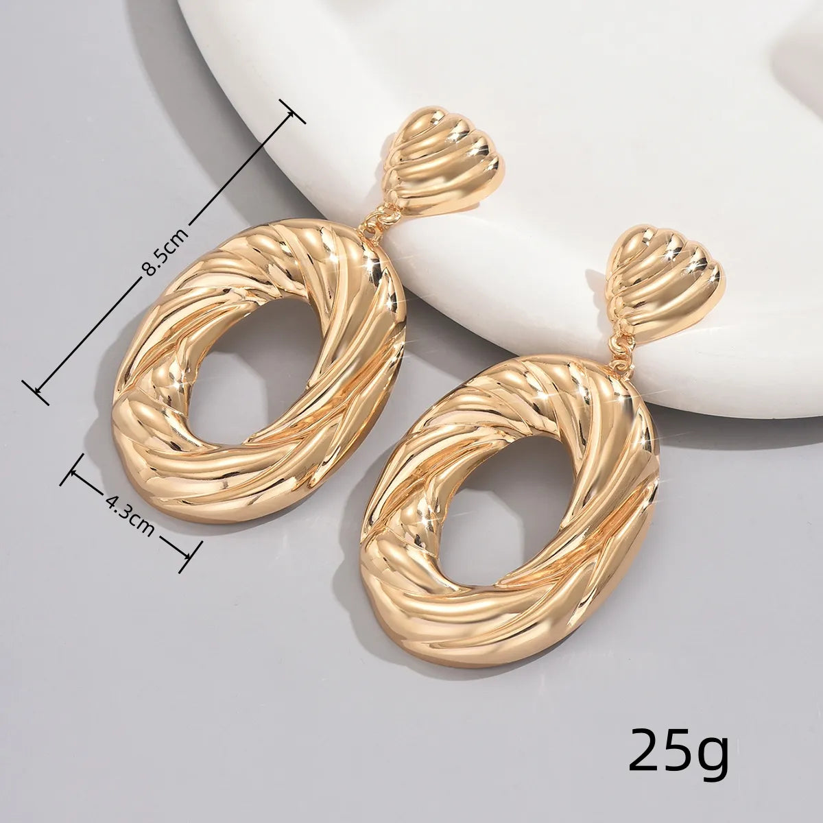 1 Pair Hip-hop Luxurious Cross Heart Shape Skeleton Alloy Iron Drop Earrings