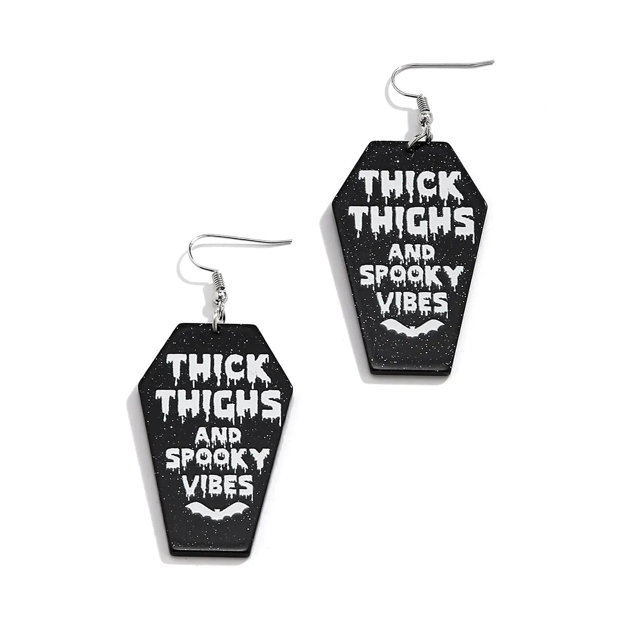 1 Pair Hip-hop Punk Cool Style Letter Shield Arylic Drop Earrings