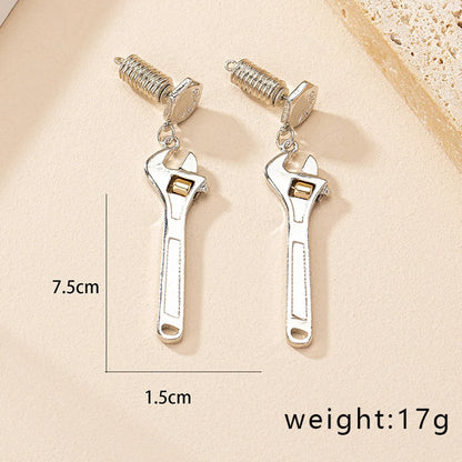 1 Pair Hip-hop Punk Streetwear Wrench Plating Alloy Drop Earrings