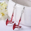 1 Pair Hip-Hop Retro Geometric Axe Skull Plating Alloy Drop Earrings