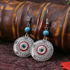1 Pair Hip-Hop Retro Geometric Inlay Zinc Alloy Turquoise Drop Earrings