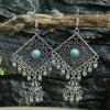 1 Pair Hip-Hop Retro Geometric Inlay Zinc Alloy Turquoise Drop Earrings