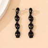 1 Pair Hip-Hop Retro Skull Plating Alloy Drop Earrings