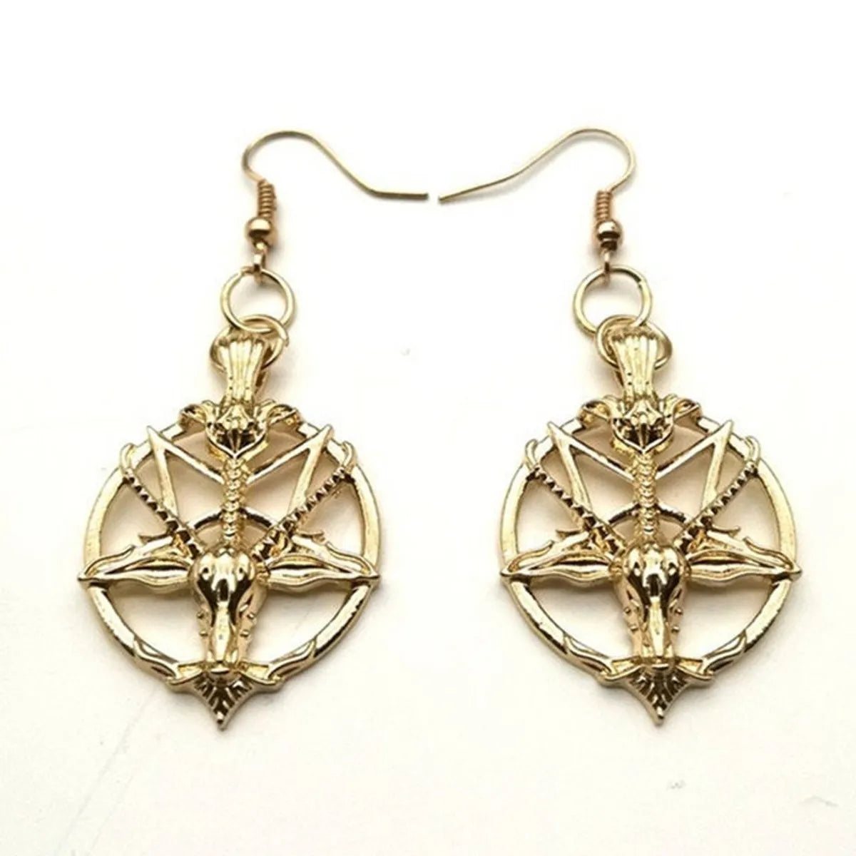 1 Pair Hip-Hop Retro Skull Plating Alloy Drop Earrings