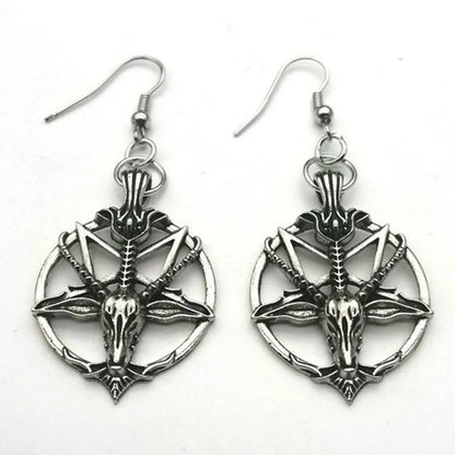 1 Pair Hip-Hop Retro Skull Plating Alloy Drop Earrings