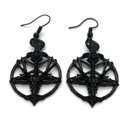 1 Pair Hip-Hop Retro Skull Plating Alloy Drop Earrings