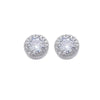 1 Pair Hip-Hop Round Plating Inlay Copper Zircon Ear Studs