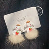 1 Pair Hip-Hop Simple Style Bear Patchwork Alloy Alloy Ear Studs