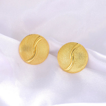 1 Pair Hip-hop Simple Style Solid Color Plating Copper 18k Gold Plated White Gold Plated Ear Studs