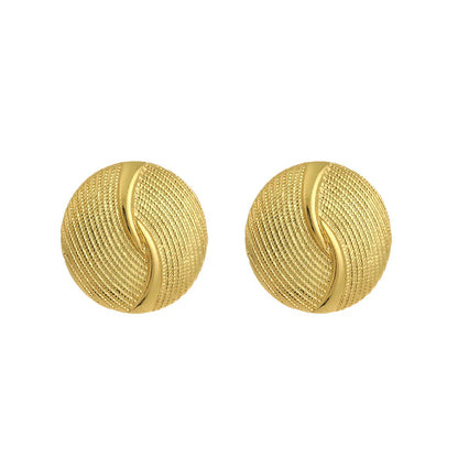 1 Pair Hip-hop Simple Style Solid Color Plating Copper 18k Gold Plated White Gold Plated Ear Studs