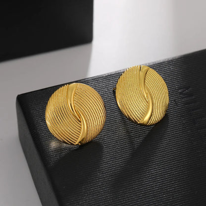 1 Pair Hip-hop Simple Style Solid Color Plating Copper 18k Gold Plated White Gold Plated Ear Studs