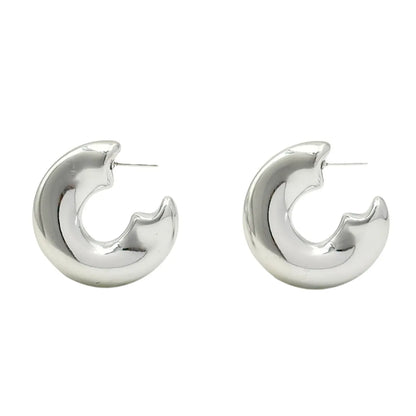 1 Pair Hip-Hop Solid Color Plating Arylic Ear Studs