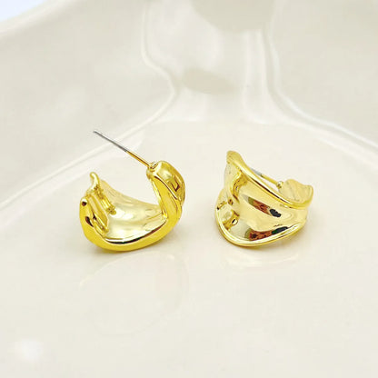 1 Pair Hip-Hop Solid Color Plating Arylic Ear Studs