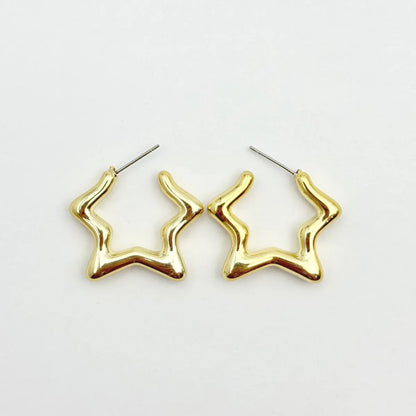 1 Pair Hip-Hop Solid Color Plating Arylic Ear Studs