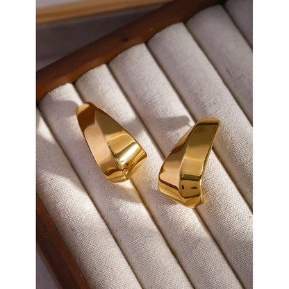 1 Pair IG Style Basic Classic Style Irregular Solid Color Plating 316 Stainless Steel  18K Gold Plated Drop Earrings