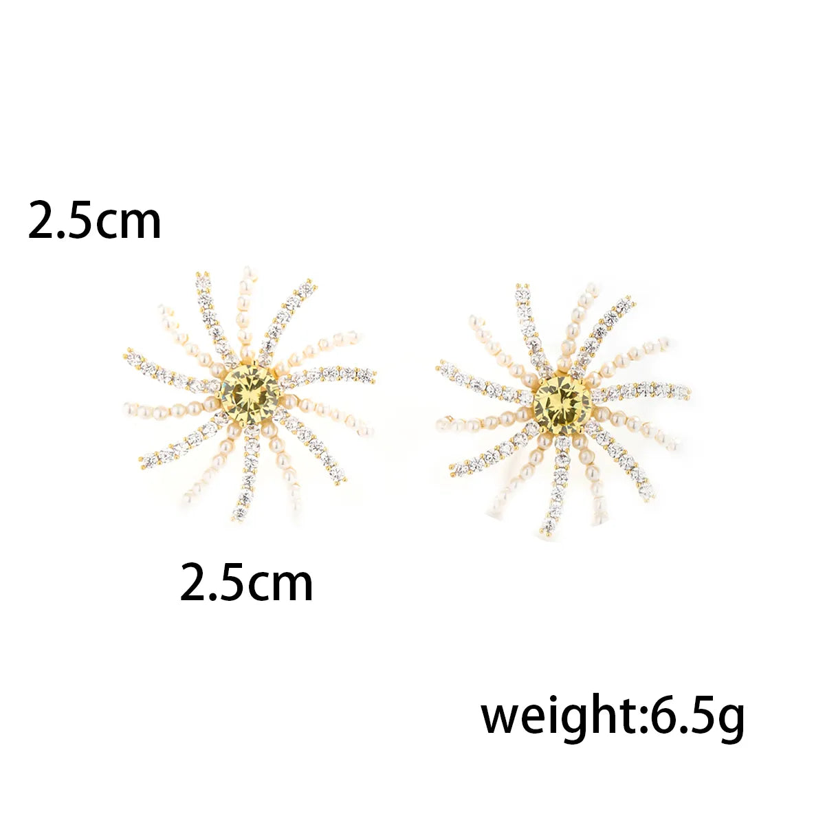 1 Pair IG Style Basic Classic Style Tassel Fireworks Plating Inlay Copper Zircon 14K Gold Plated Ear Studs