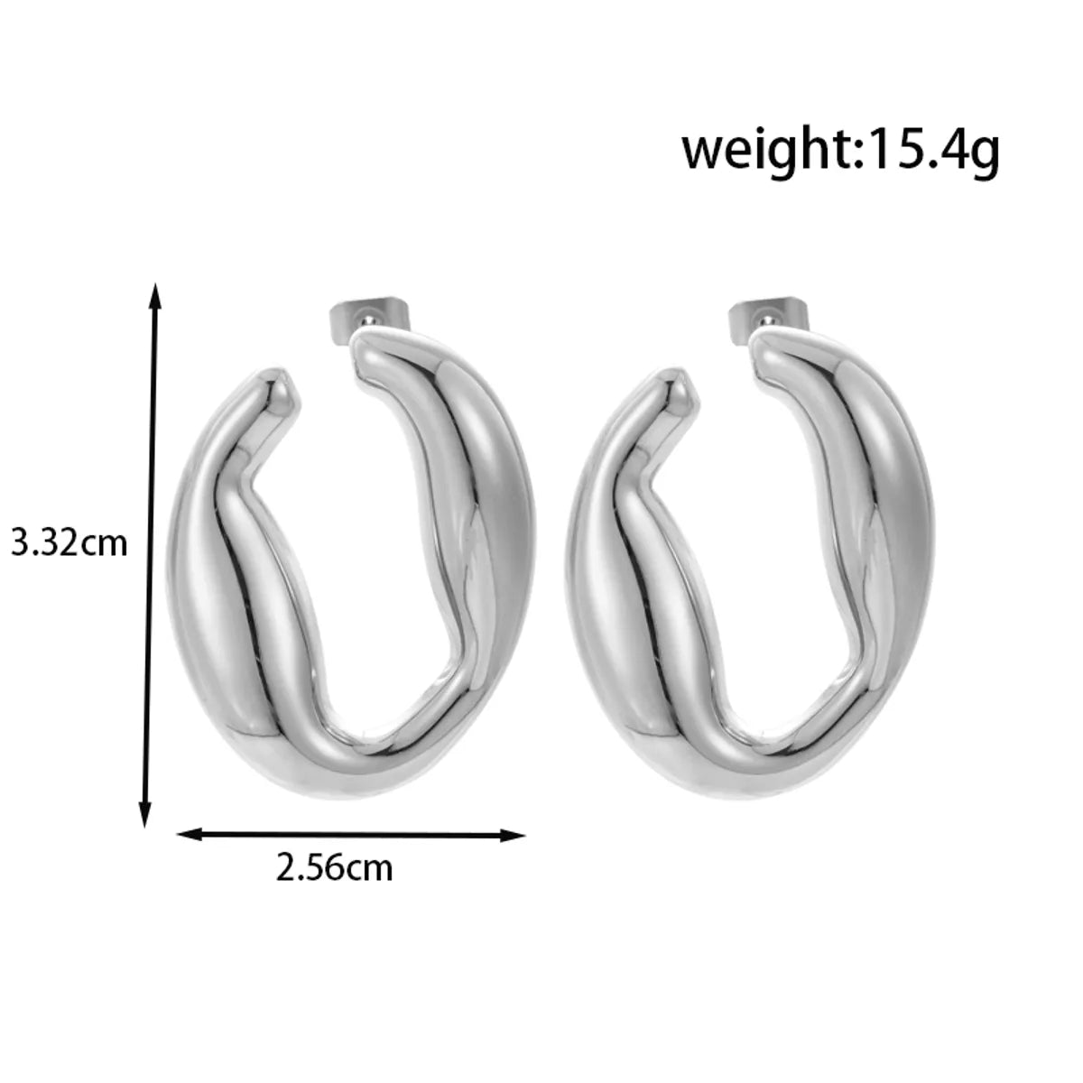 1 Pair IG Style Basic Classic Style Triangle Irregular Butterfly 304 Stainless Steel Earrings Ear Studs