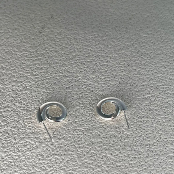 1 Pair Ig Style Basic Geometric Plating Sterling Silver Ear Studs