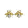 1 Pair Ig Style Bee Imitation Pearl Alloy Ear Studs