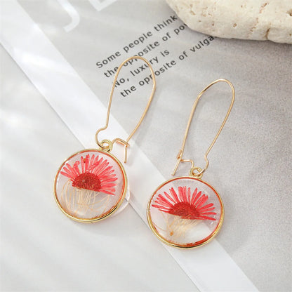 1 Pair IG Style Bohemian Modern Style Flower Zinc Alloy Drop Earrings