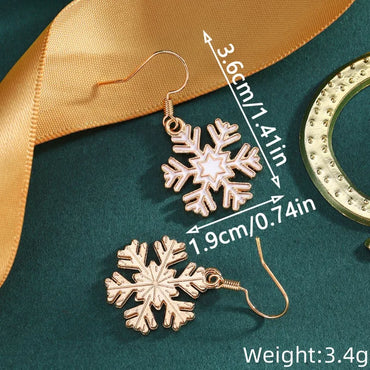 1 Pair IG Style Cartoon Style Cute Christmas Tree Santa Claus Snowflake Alloy Drop Earrings