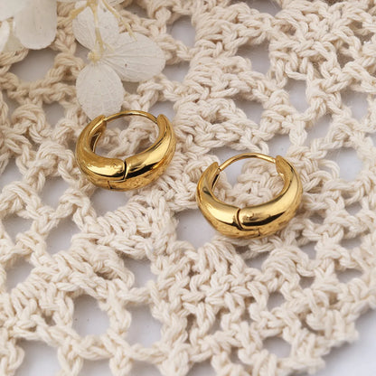 1 Pair IG Style Casual Butterfly 304 Stainless Steel 18K Gold Plated Hoop Earrings Drop Earrings