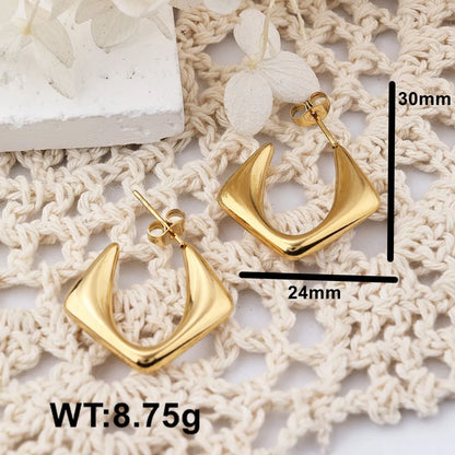 1 Pair IG Style Casual Butterfly 304 Stainless Steel 18K Gold Plated Hoop Earrings Drop Earrings