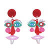 1 Pair IG Style Casual Human Face Abstract Printing Arylic Drop Earrings