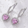 1 Pair Ig Style Casual Korean Style Cross Bear Heart Shape Plating Inlay Copper Zircon Drop Earrings