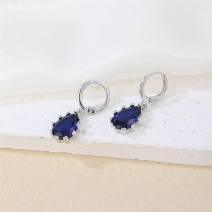 1 Pair Ig Style Casual Korean Style Cross Bear Heart Shape Plating Inlay Copper Zircon Drop Earrings