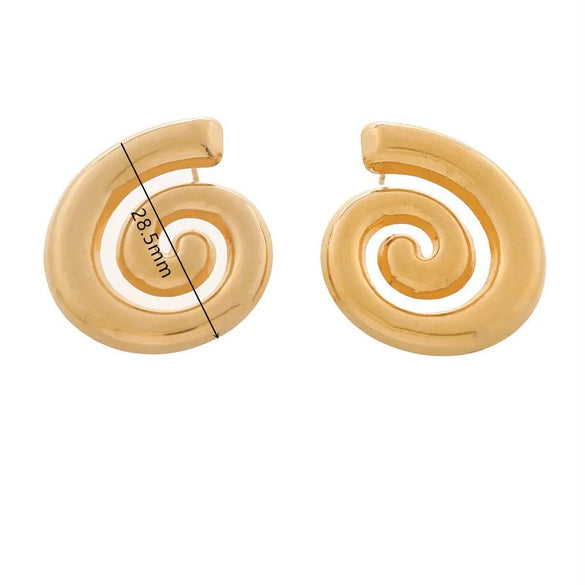 1 Pair IG Style Casual Retro Geometric Heart Shape Flower Titanium Steel 18K Gold Plated Ear Studs