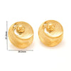 1 Pair IG Style Casual Retro Geometric Heart Shape Flower Titanium Steel 18K Gold Plated Ear Studs