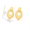 1 Pair IG Style Casual Retro Geometric Heart Shape Flower Titanium Steel 18K Gold Plated Ear Studs