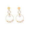 1 Pair IG Style Casual Star Water Droplets Heart Shape Beaded Plating Stainless Steel Pearl Zircon 18K Gold Plated Drop Earrings