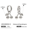 1 Pair IG Style Cherry 316 Stainless Steel  18K Gold Plated Drop Earrings