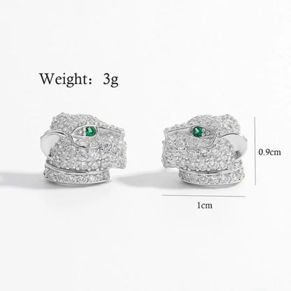 1 Pair Ig Style Cool Style Animal Plating Inlay Sterling Silver Zircon 14k Gold Plated White Gold Plated Ear Studs