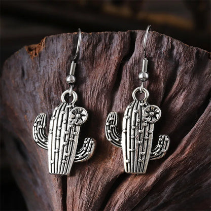 1 Pair IG Style Cowboy Style Simple Style Cactus Boots Horseshoe Plating Zinc Alloy Drop Earrings