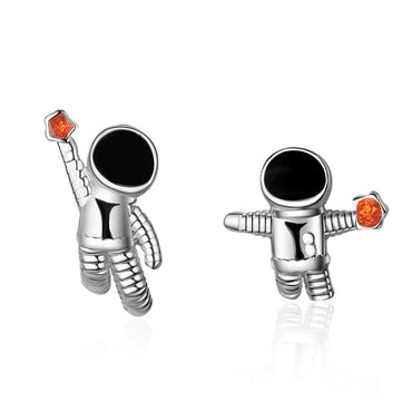 1 Pair Ig Style Cute Astronaut Epoxy Plating Inlay Copper Zircon Ear Studs