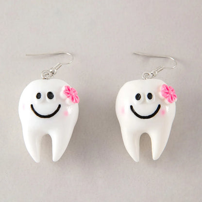 1 Pair Ig Style Cute Funny Animal Sheep Alloy Resin Drop Earrings