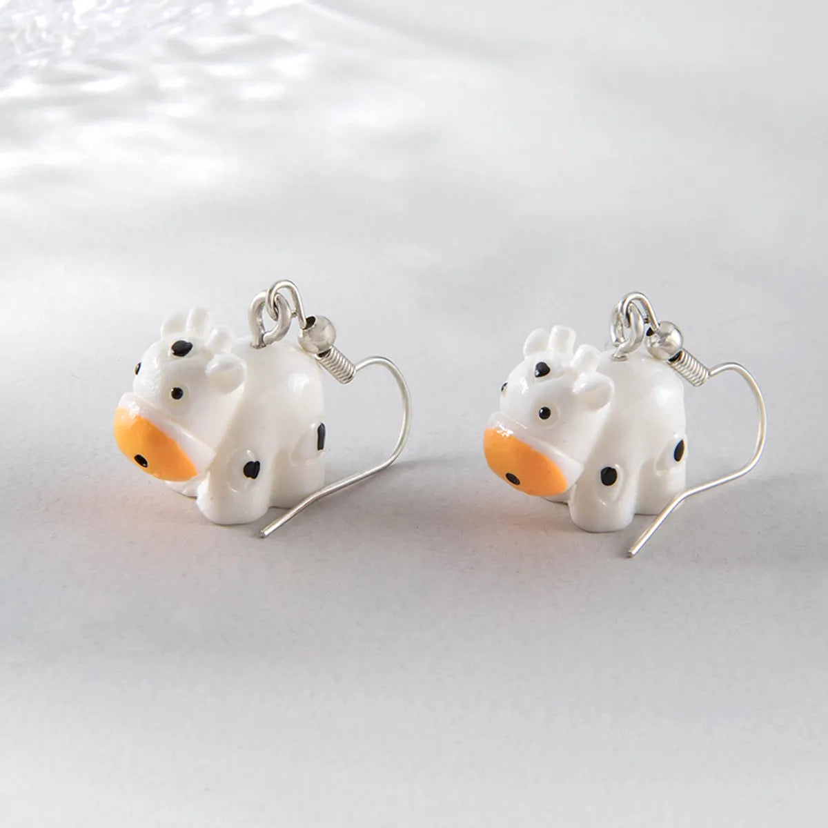 1 Pair Ig Style Cute Funny Animal Sheep Alloy Resin Drop Earrings