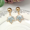 1 Pair Ig Style Cute Maple Leaf Enamel Plating Alloy Gold Plated Drop Earrings