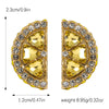 1 Pair IG Style Elegant Cute Lemon Cherry Polishing Inlay Zinc Alloy Rhinestones K Gold Plated Ear Studs