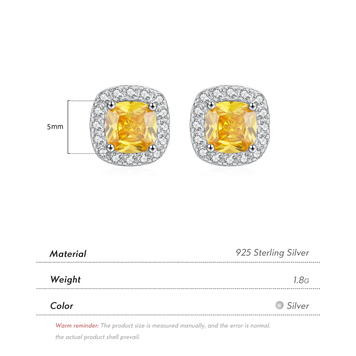 1 Pair Ig Style Elegant Geometric Color Block Plating Inlay Sterling Silver Zircon Rhodium Plated Ear Studs