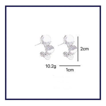 1 Pair IG Style Elegant Hip-Hop C Shape Round Inlay Alloy Glass Ear Studs