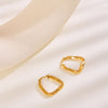 1 Pair IG Style Elegant Luxurious Solid Color 304 Stainless Steel 18K Gold Plated Earrings